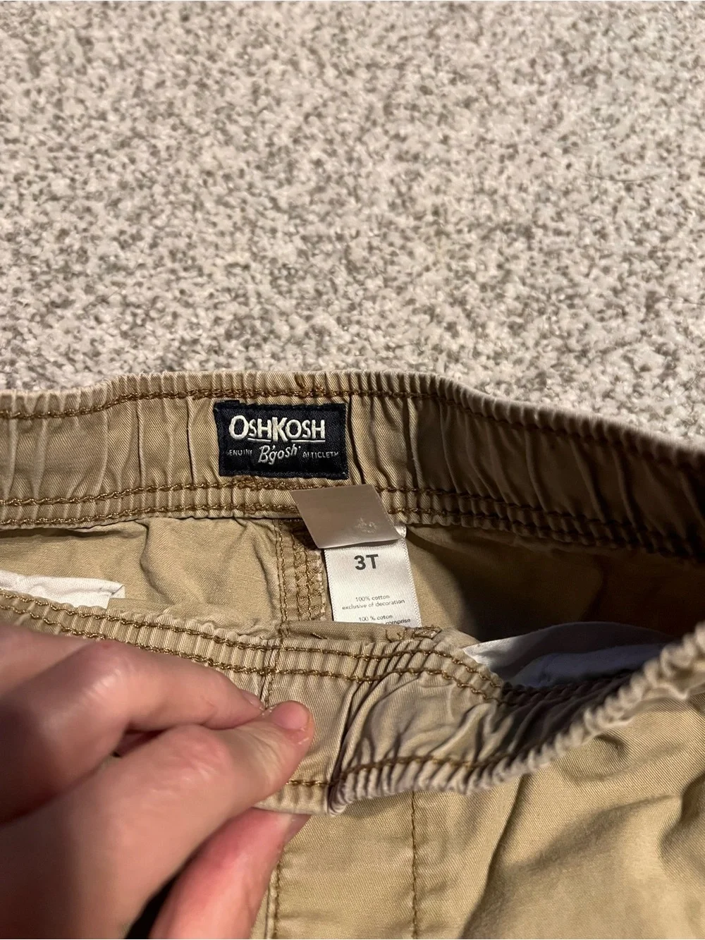 OshKosh B'gosh Tan Elastic Waist Cargo Joggers